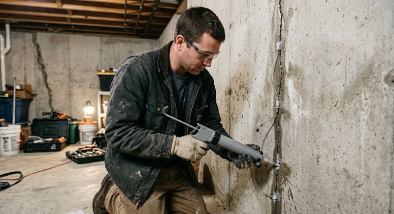 Basement Crack Repair in Wareham, MA