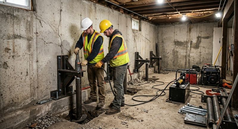 Basement Stabilization in Wareham, MA