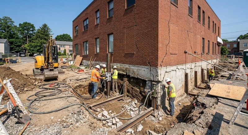 Building Foundation Repair in Plymouth, MA