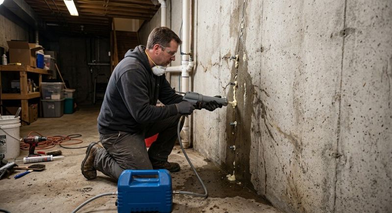 Cracked Foundation Repair in East Bridgewater, MA
