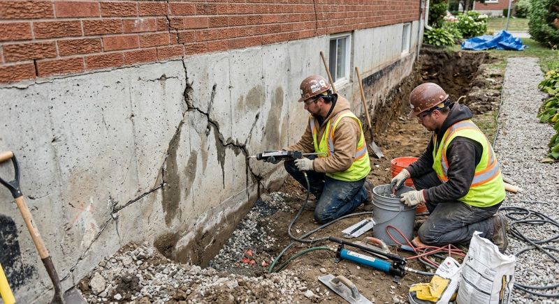 Cracked Foundation Repair in Falmouth, MA