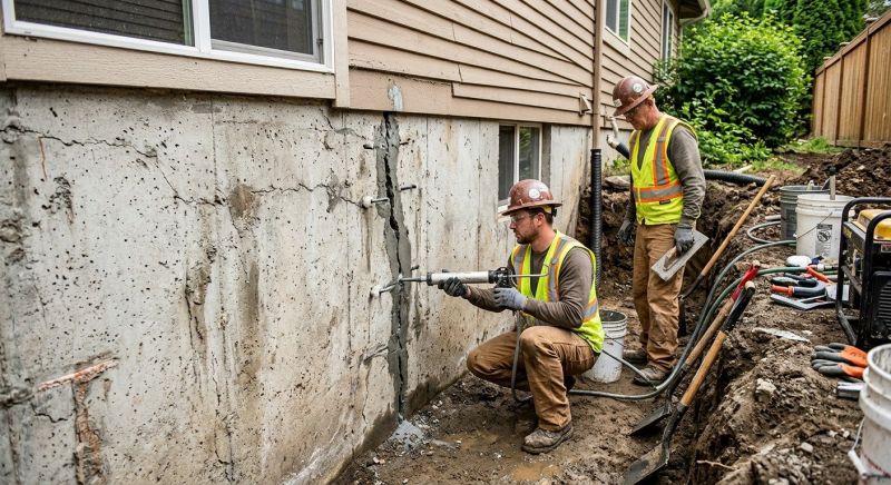 Cracked Foundation Repair in Wareham, MA