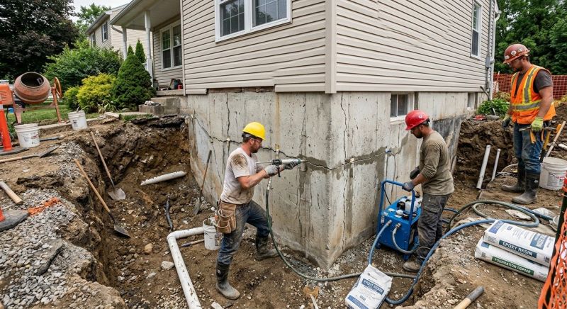Cracked Foundation Repair in Wareham, MA