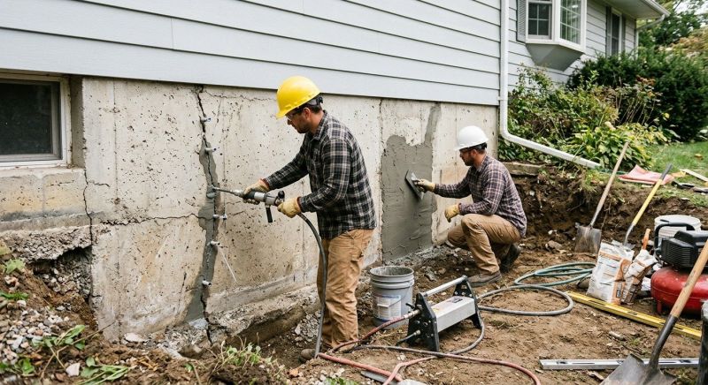 Cracked Foundation Repair in Pembroke, MA