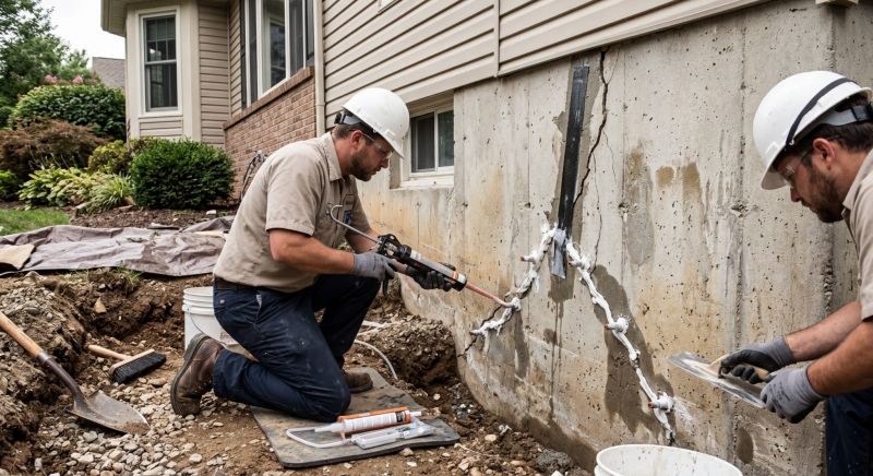 Cracked Foundation Repair in Sandwich, MA