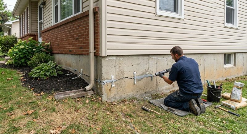 Cracked Foundation Repair in South Dartmouth, MA
