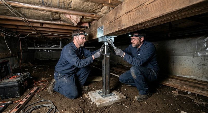 Crawl Space Leveling in Wareham, MA