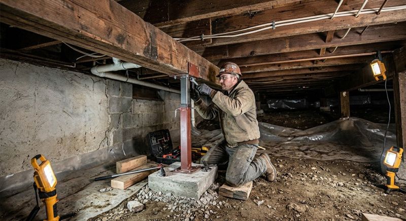 Crawlspace Foundation Repair in South Dartmouth, MA