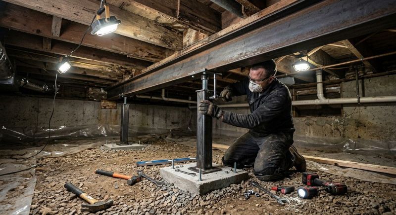 Crawlspace Structural Repair in Wareham, MA