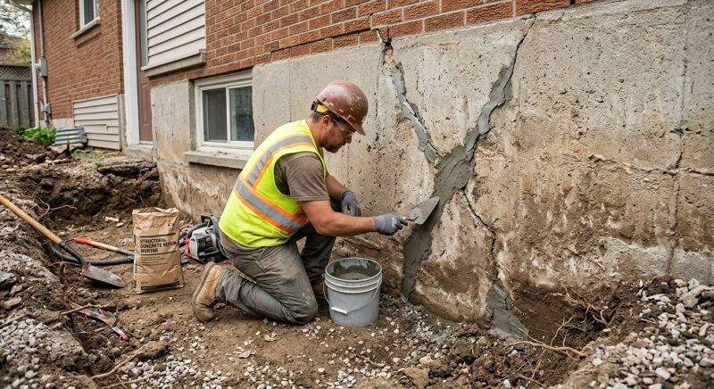 Foundation Crack Repair in Rochester, MA