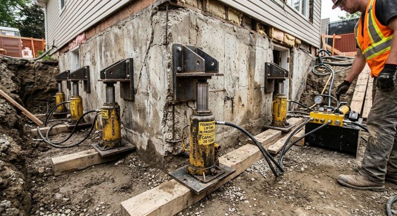 Foundation Jacking in Falmouth, MA