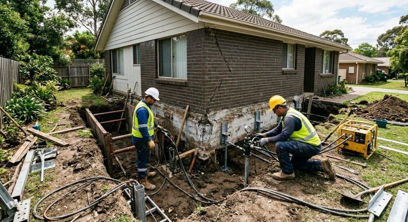 Sinking Foundation Repair in Berkley, MA