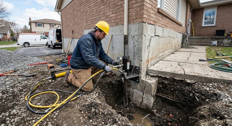 Sinking Foundation Repair in Falmouth, MA