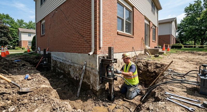 Sinking Foundation Repair in Wareham, MA