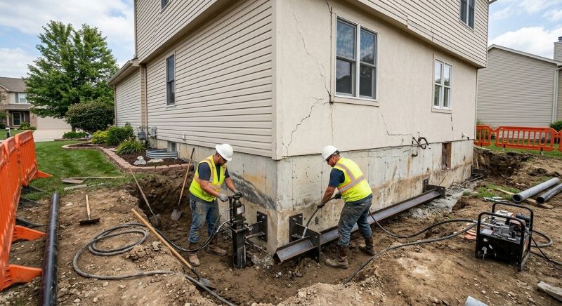 Sinking Foundation Repair in Mashpee, MA