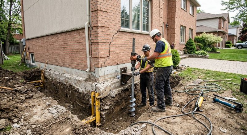 Sinking Foundation Repair in Rochester, MA